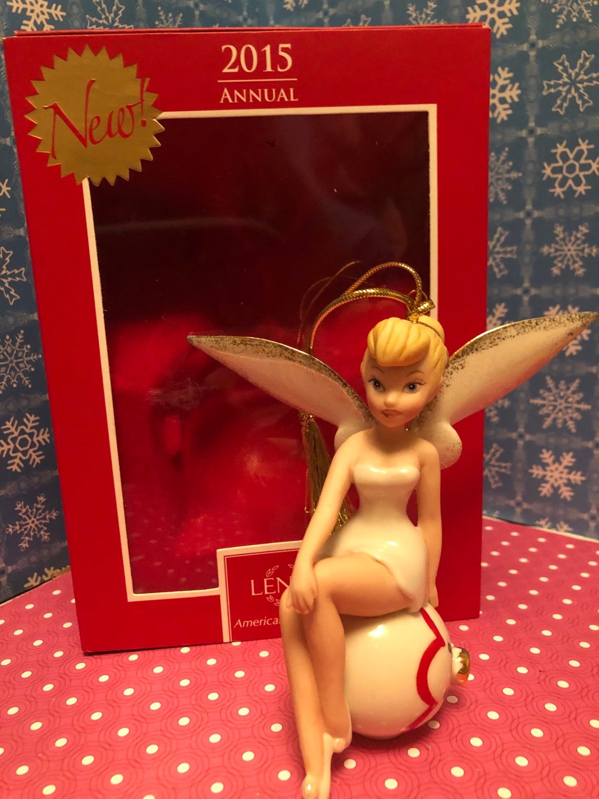 Lenox Collectable Tinker Bell Christmas Ornament 2015 W Box