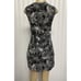 LOVE MOSCHINO Dress Mini Gray Floral Daisy Sleeveless Cotton Round Neck 2 US