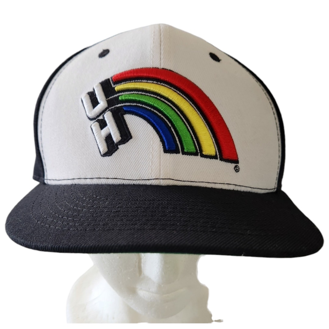 University of Hawaii Fitted Custom Baseballism 3D Rainbow Retro Style Hat 7 3/8