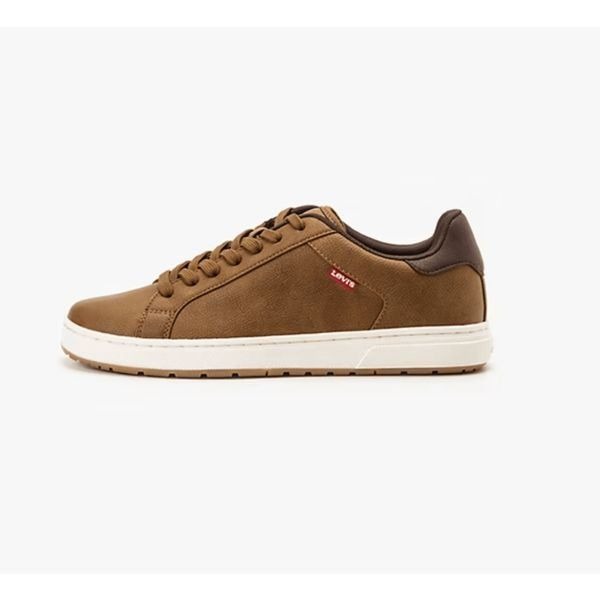 LEVI'S MEN’S PIPER SNEAKERS Medium Brown Shoes, Size 9.5