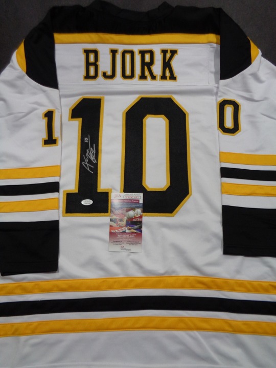 Anders Bjork Bruins Autographed Jersey