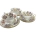 9 Pieces Wedgwood Lichfield Bone China Tea Cups Saucers Double Handle Soup Plate