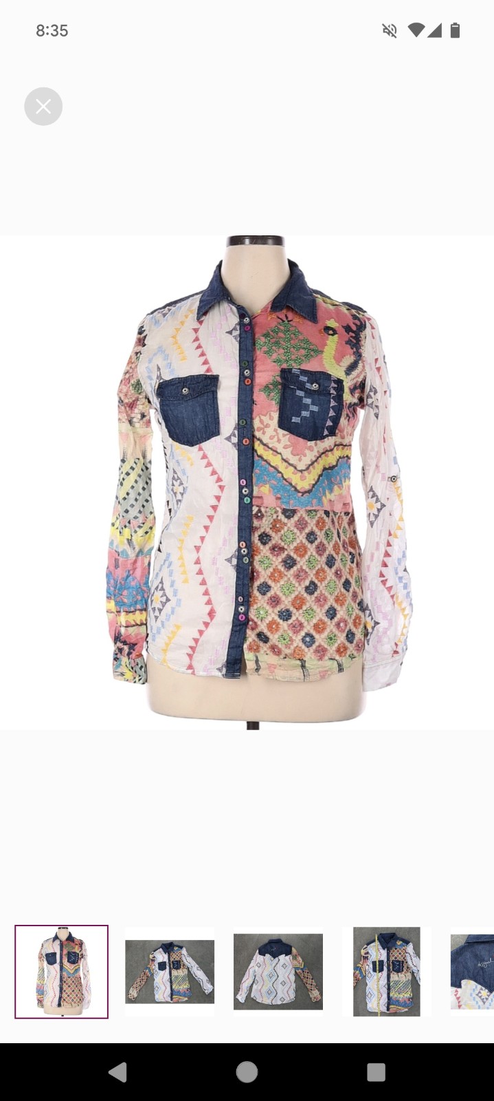 Desigual Unique Button Down Top
