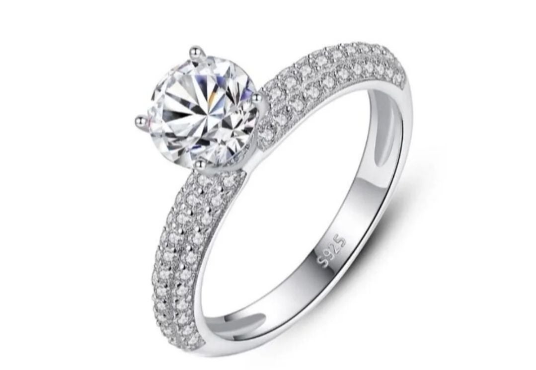 *sale* 1CT Sparkling Maui Diamond Engagement Ring