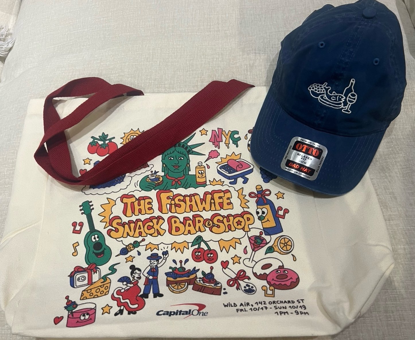 The Fishwife Snack Bar Shop Tote Bag Exclusive New York City Limited Bag - NEW