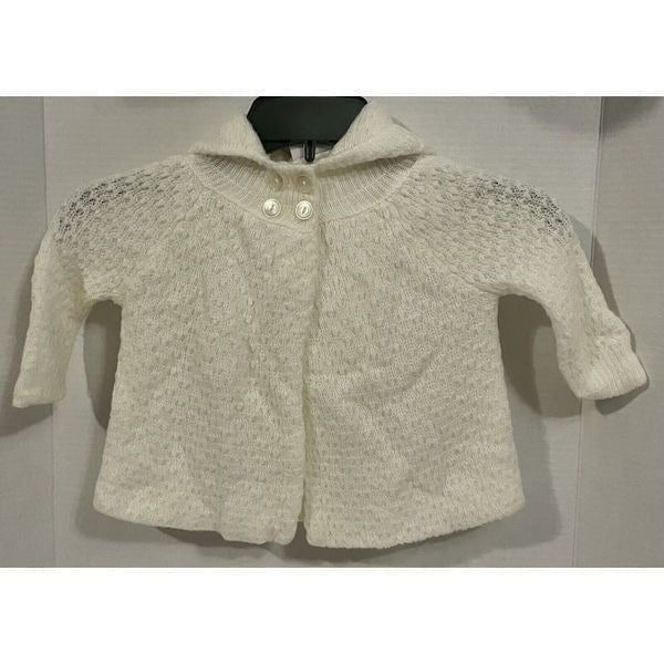 Kidlooks Infant Unisex Size 0 to 6 Months White Sweater With Hood Vintage 2001
