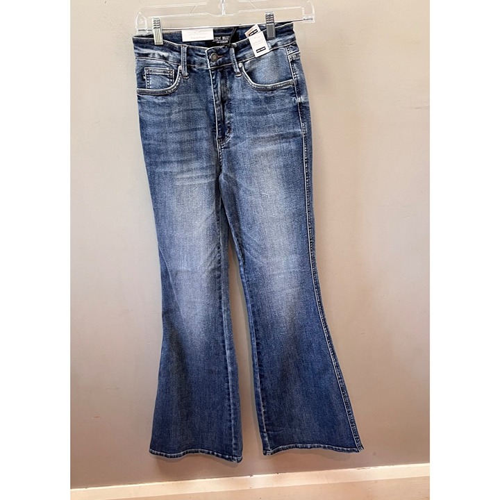 Judy Blue High Waist Flare Jeans Dark Blue Size 3/26 Exclusively Designed