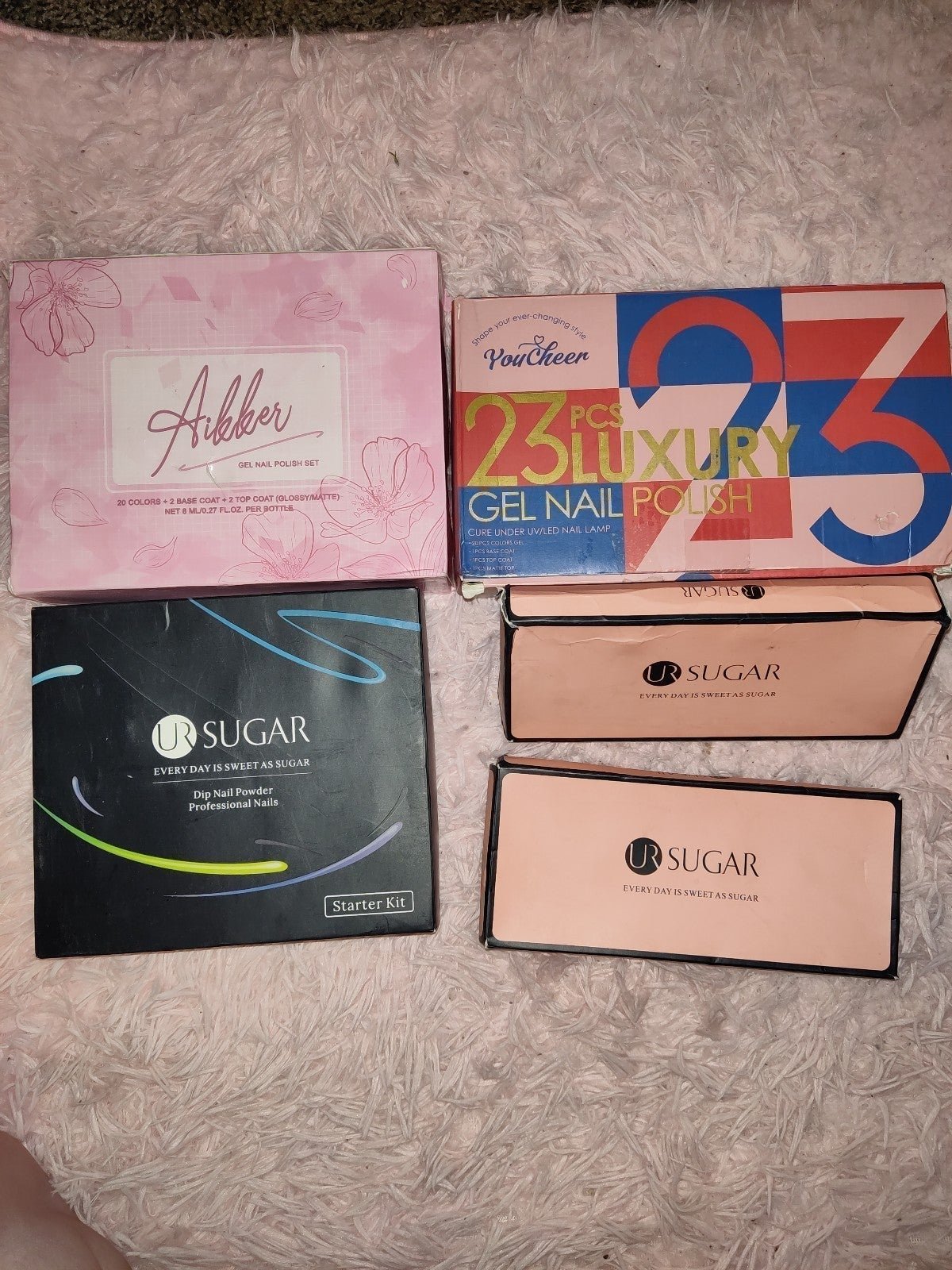 UR sugar Dip Nail Powder and multiple packs of Gel Nail Polish sets