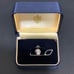Silver Onyx Tie Clip with Chain