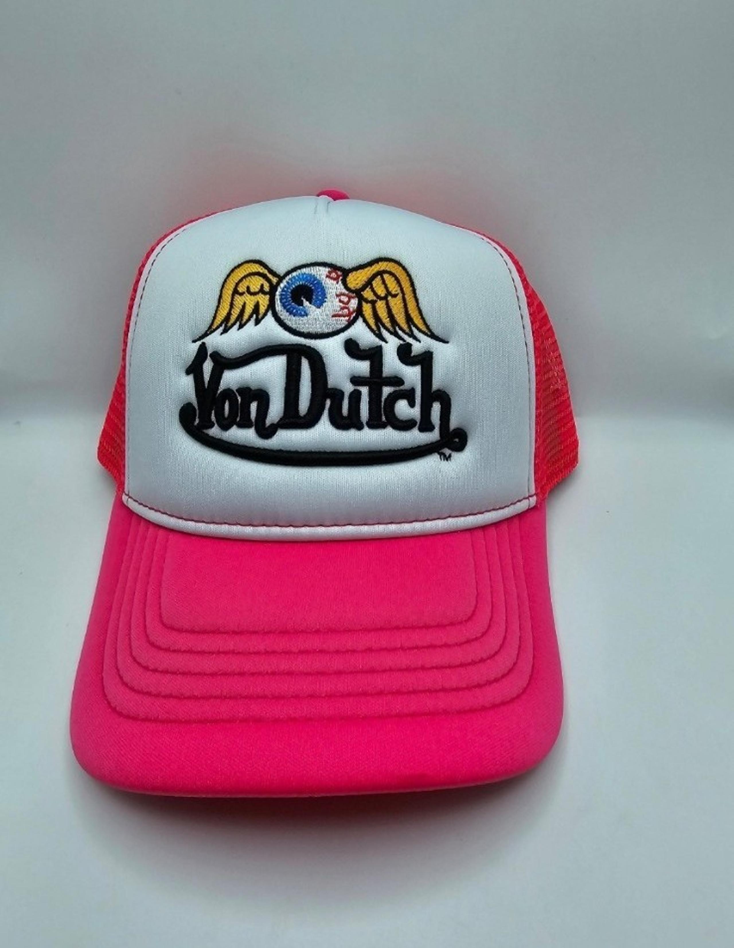 Von Dutch Trucker Hat Cap Pink White
