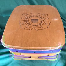 Longaberger US COAST GUARD Note Pal Basket Set