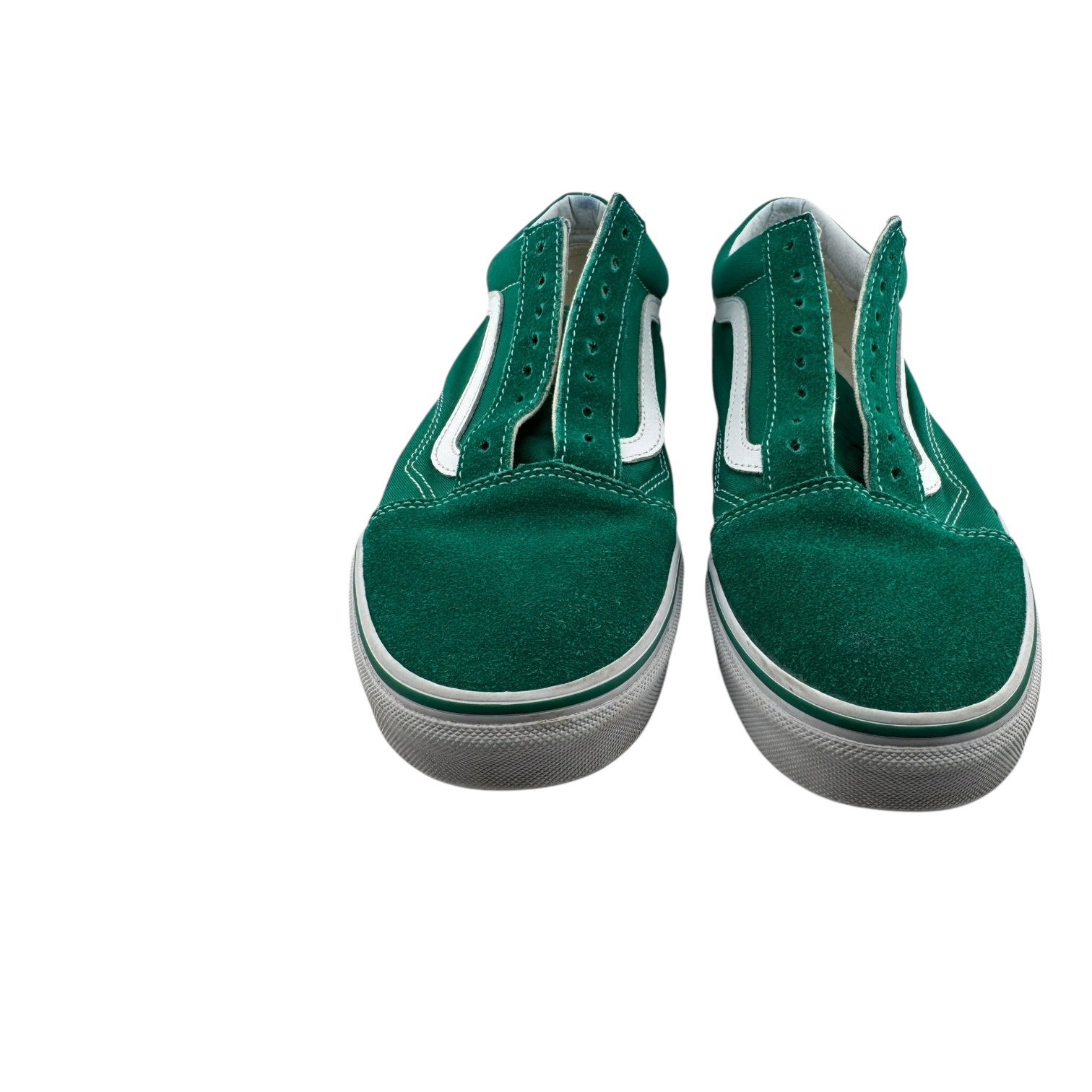 VANS Classic Grass Green Skate Shoes New Laces Size 9/10.5
