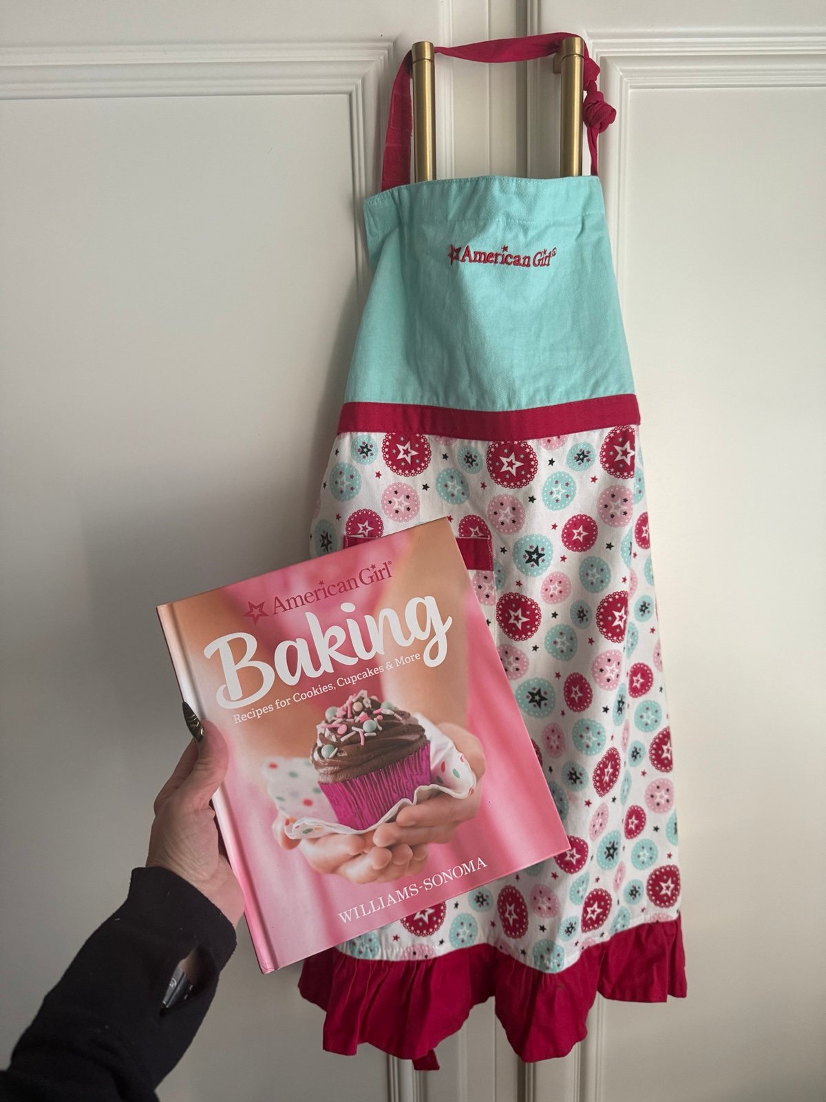 American girl apron and cookbook