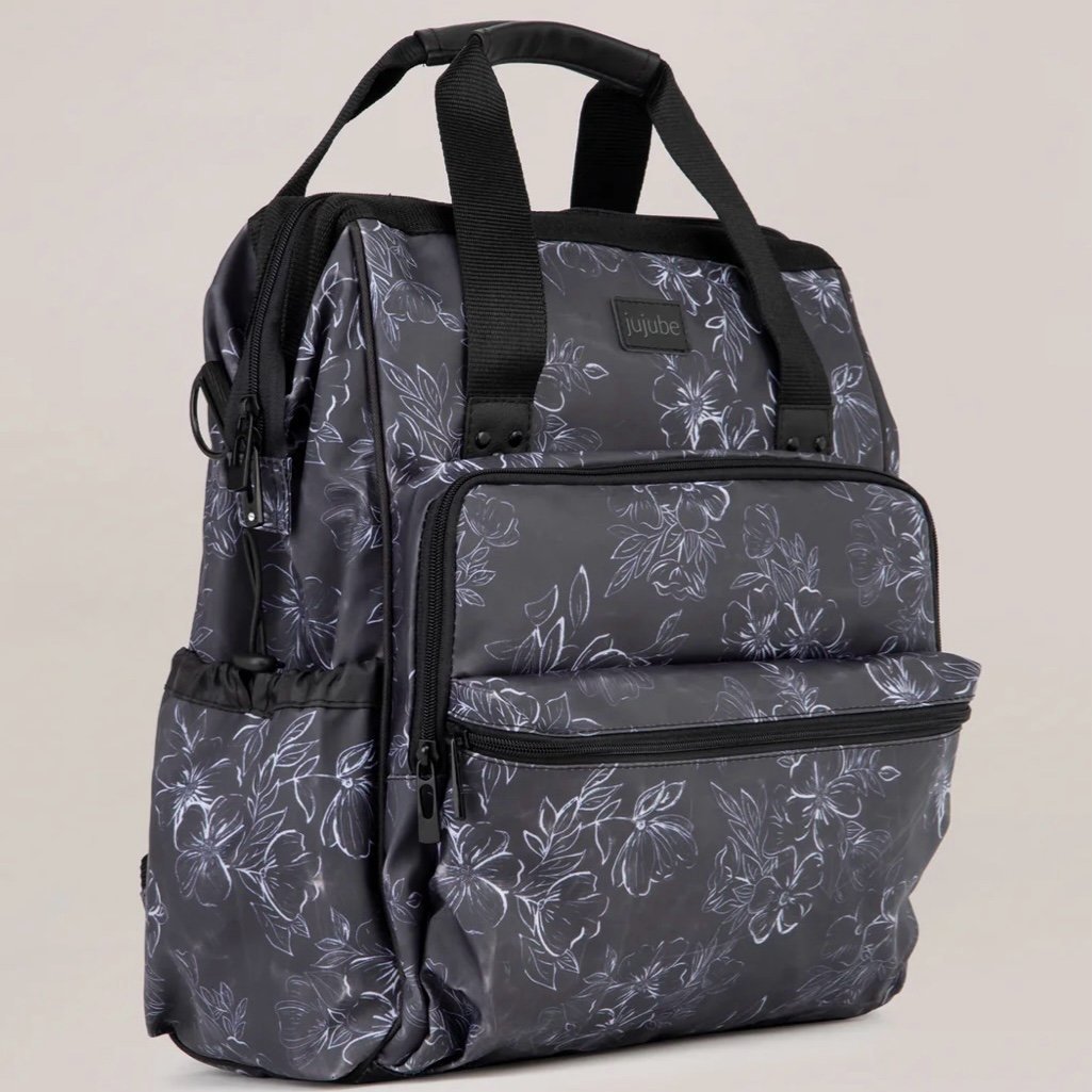 JuJube Dr. Mom Chalkboard Floral Diaper Bag Backpack | Jujube Diaper Bag