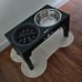 Dog Feeder with 2 Stainless Steel Bowls &1 Slow Feeder Dog Bowls, 5 Heights.