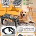 Dog Feeder with 2 Stainless Steel Bowls &1 Slow Feeder Dog Bowls, 5 Heights.