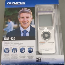 Olympus DM-420 Silver Handheld 2GB Memory Digital Stereo Voice Recorder