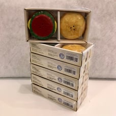 SIX CHEESEBURGER SALT & PEPPER SHAKERS