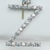 925 Sterling Silver Cubic Zirconia Initial Pendant, UU1P6A6192