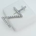 925 Sterling Silver Cubic Zirconia Initial Pendant, UU1P6A6192