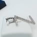 925 Sterling Silver Cubic Zirconia Initial Pendant, UU1P6A6192