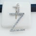 925 Sterling Silver Cubic Zirconia Initial Pendant, UU1P6A6192