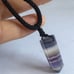 Rainbow Fluorite Pendant Necklace-Natural Gemstone Healing Balance Necklace