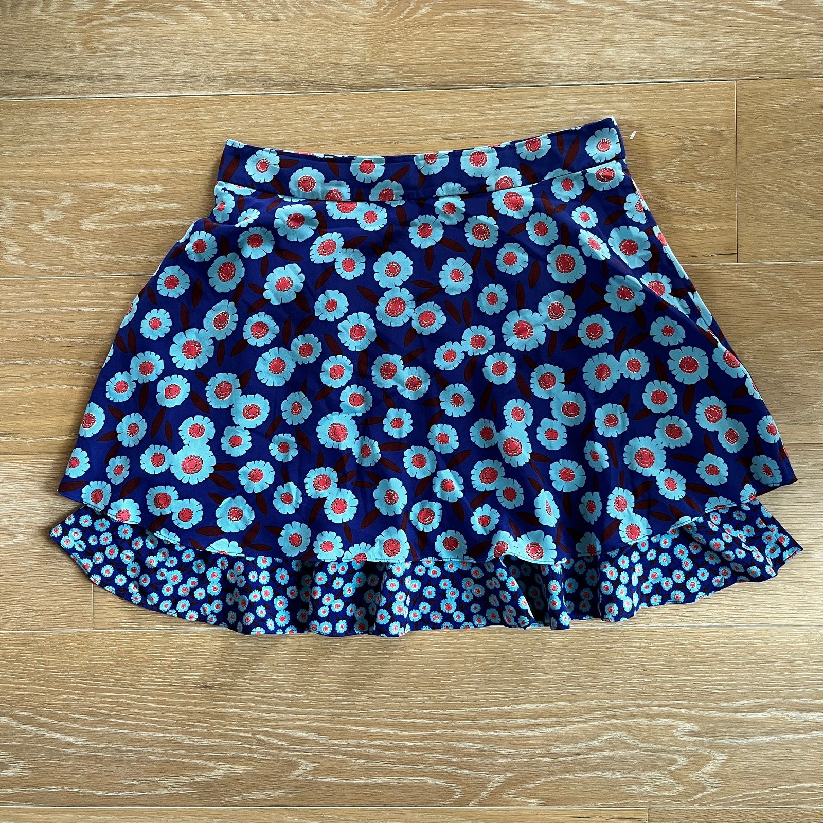 Kate Spade Tangier Floral Double Layer Silk Skirt sz 10