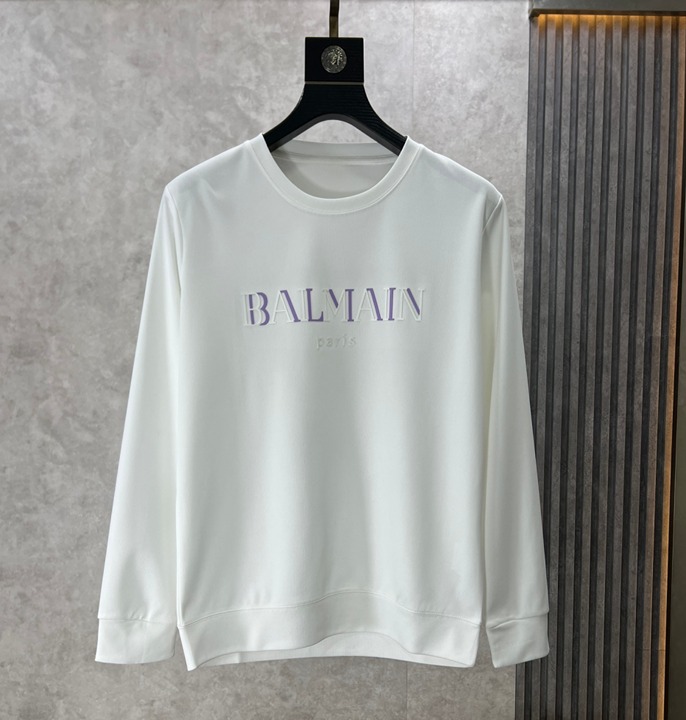 Balmain Black Sweatshirts AW24 Men's Fashion
