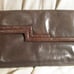Burdines vintage leather art deco clutch