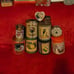 Vintage Tin Canisters, Coca-Cola tray, Coca-Cola picture, and a glass tea jar.