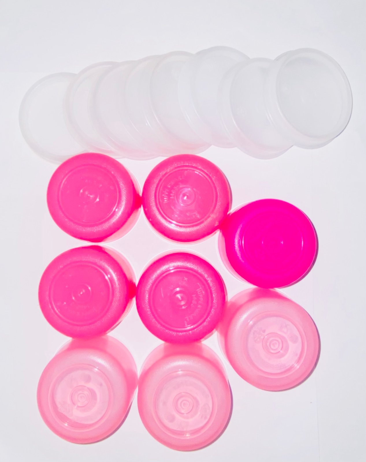 Tupperware smidget(1oz) set 8 In Different shades of Pink New tinietreasures