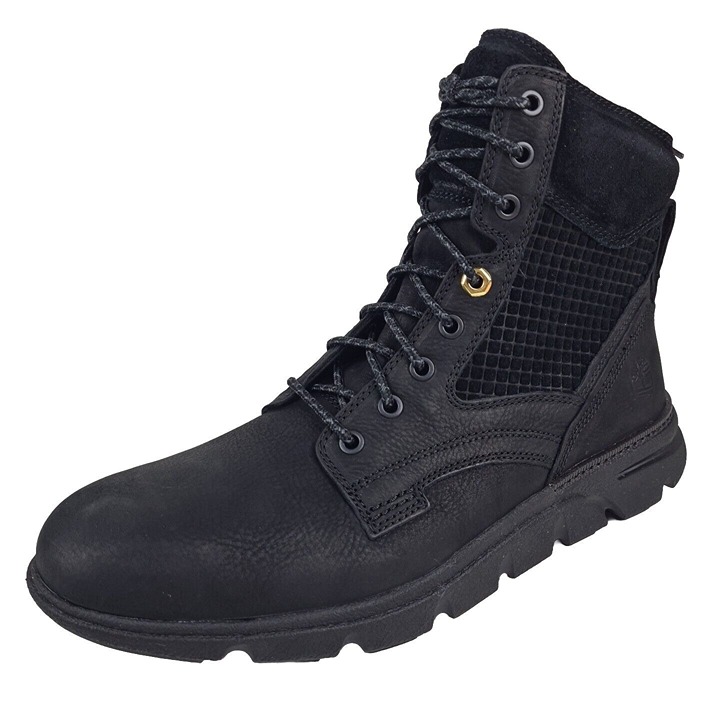 Timberland Eagle Bay Leather Boots Military Black Men Hiking Size 13