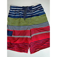 VTG VINTAGE OP OCEAN PACIFIC M / 32-34 STRIPED SWIM BOARD SHORTS TRUNKS EUC