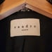 SANDRO PARIS Black and White Wool Blend Boucle Long Coat