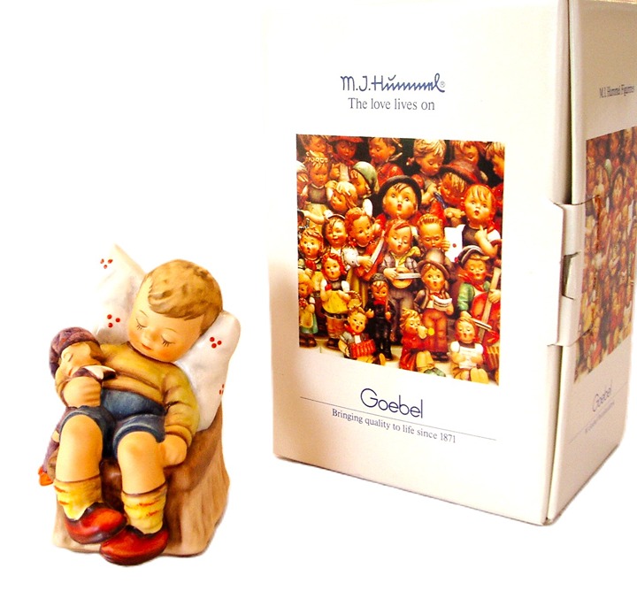 Vintage GOEBEL MJ HUMMEL 4 1/4 JUST DOZING #451 First Issue Figurine W Germany