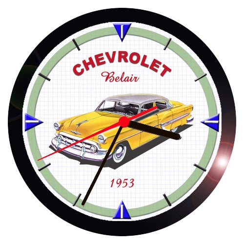 1953 CHEVY BELAIR WALL CLOCK
