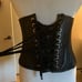Black leather underbust