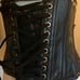 Black leather underbust
