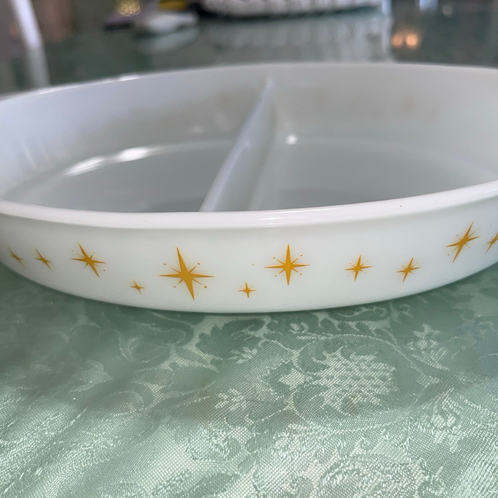 Pyrex Constellation Starburst Atomic yellow