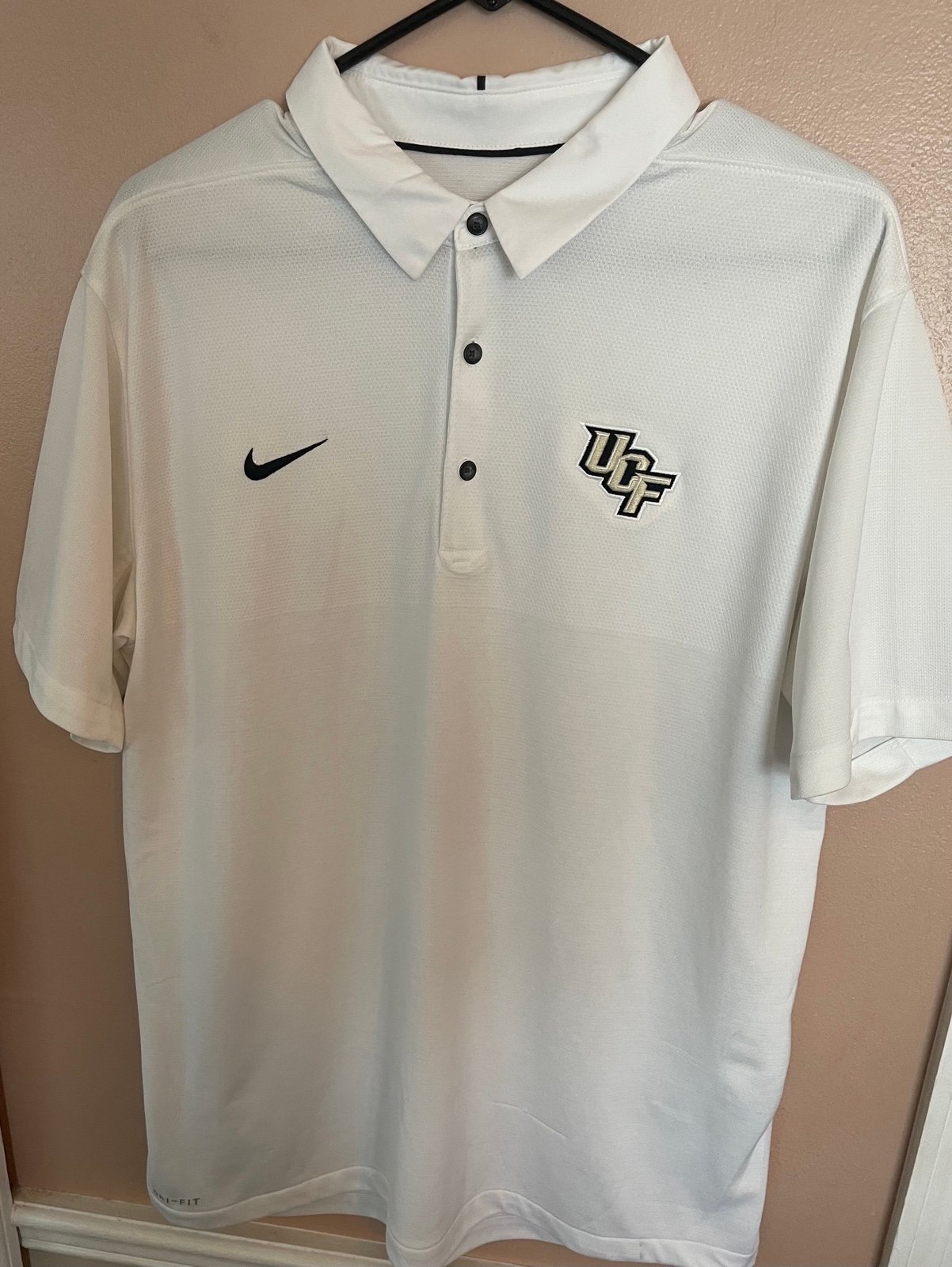 UCF Knights Nike 2017 Coaches Sideline Dry Elite Performance Polo - White L