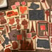 88 wooden rubber stamps
