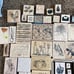 88 wooden rubber stamps