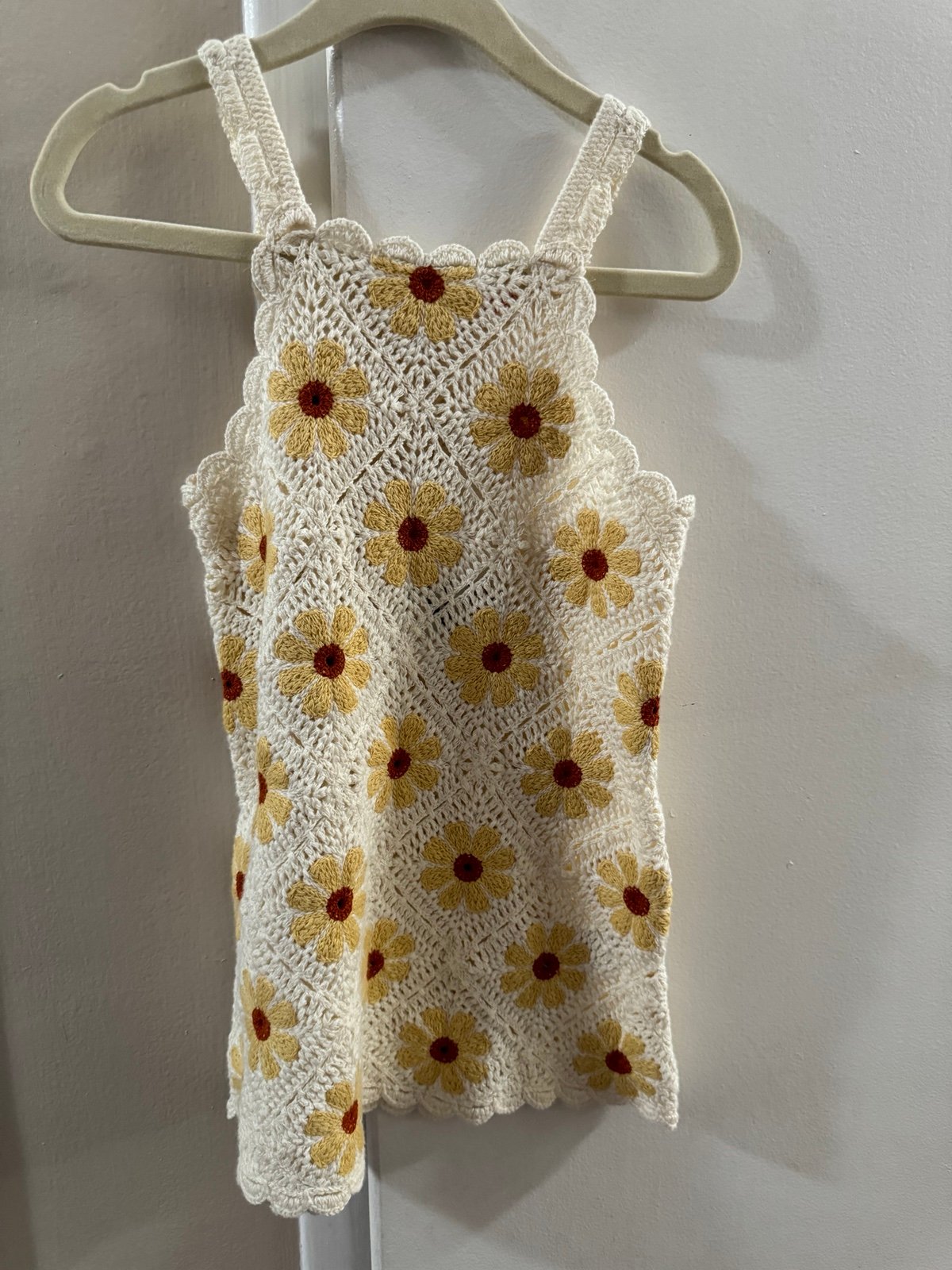 Zara floral crochet dress