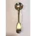 19th C. ENGLISH STERLING SILVER PARTIAL GILT MASTER SALT SPOON, c. 1861