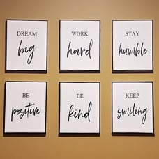 Inspirational Wall Art, Framed Motivational Canvas Wall Art Set of 6, 8X10in