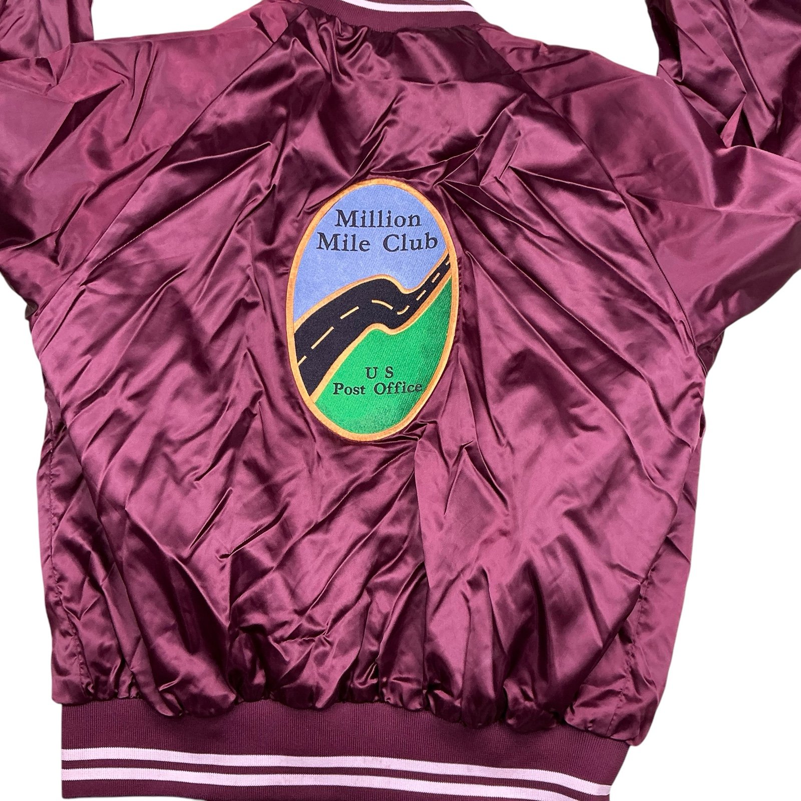 Vintage 90s US Post Office Top Gun Pullman Washington satin bomber jacket