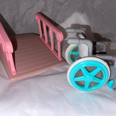 Little tikes dollhouse mini wheel chair & ramp nice!
