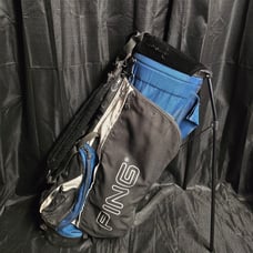 Ping Hoofer 3 Blue Stand Golf Bag 4-Way 6 Pockets Dual Strap