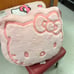 Hello Kitty Pink Embossed Faux Fur Pillow